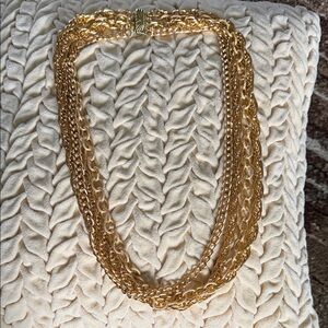 Vintage Chic Gold Multi-Strand Necklace